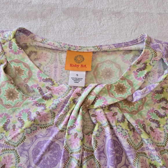 NWT Ruby Rd. Printed Blouse - Picture 2 of 8